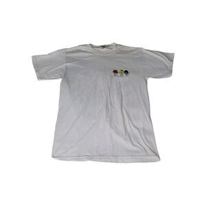 Vintage MMs T Shirt Mens Size Medium White Y2k Grunge Retro Jerzees Heavyweight